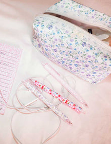  Lilac and Blue Floral Perfect Pouch