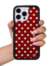 Polka Dot | Burgundy and Cream iPhone Case