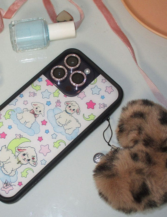 Fuzzy Leopard Heart w/ WF Charm Accessory