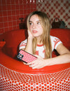 Red Gingham Hearts iPhone Case