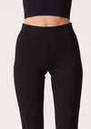 Lovestitch Solid Ponte Flared Legging: Black