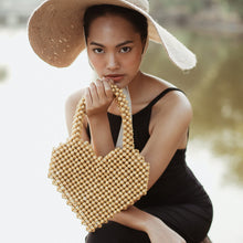  Hati Heart Wood-Beaded Tote Bag