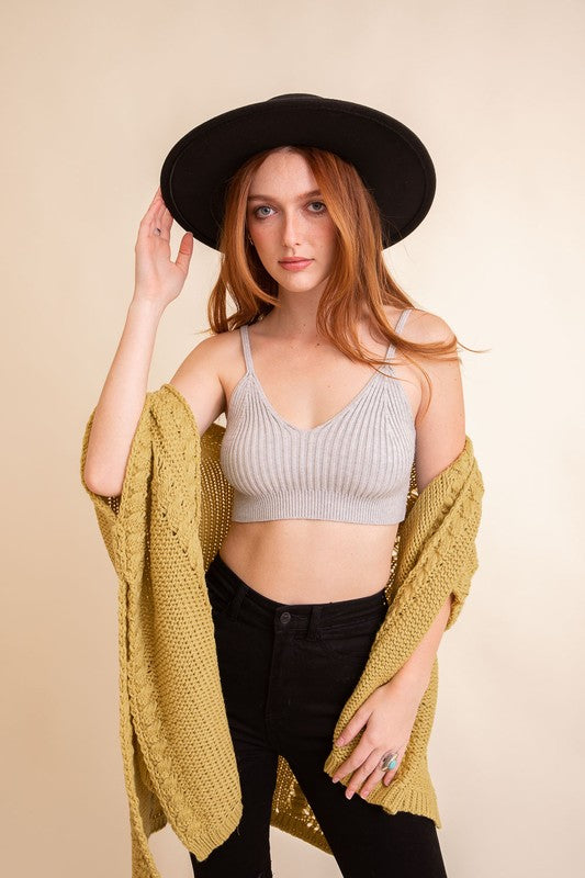 Contour Rib Knit Brami/Light Colors