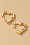 Heart Huggie Earrings