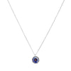 Ode to Rose Blue Crystal Necklace