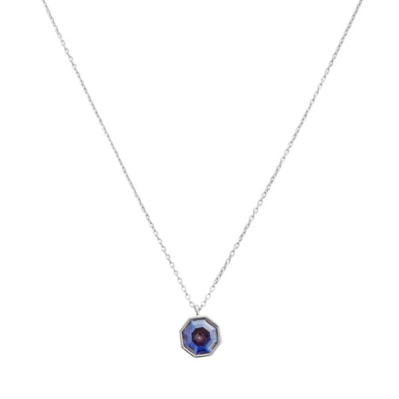 Ode to Rose Blue Crystal Necklace
