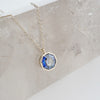 Ode to Rose Blue Crystal Necklace