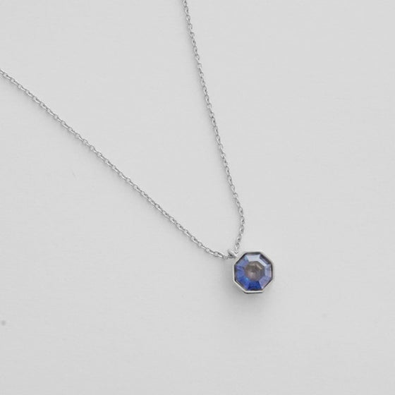 Ode to Rose Blue Crystal Necklace