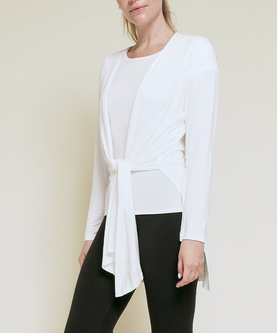 Longline Waist Tie Cardigan