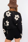 Big Daisy Cropped Sweater