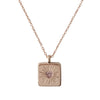Libi Pink Crystal Heart Necklace