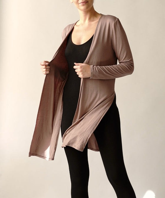 Longline Waist Tie Cardigan