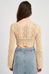 Crochet Tie Front Top
