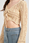 Crochet Tie Front Top