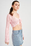 Crochet Tie Front Top