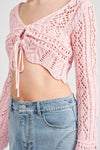 Crochet Tie Front Top