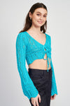 Crochet Tie Front Top
