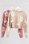 Big Daisy Cropped Sweater