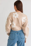Big Daisy Cropped Sweater