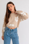 Big Daisy Cropped Sweater