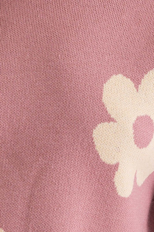 Big Daisy Cropped Sweater