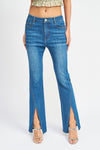Slit Flared Jeans