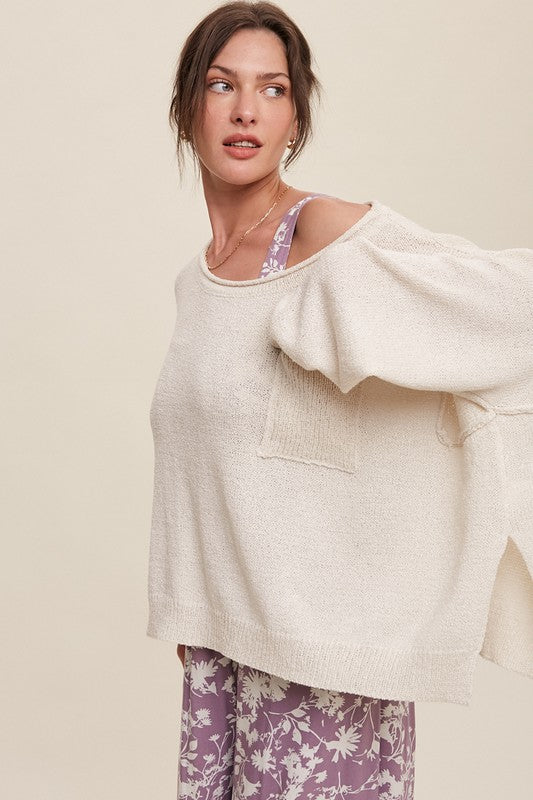 Light Weight Crop Knit Pullover