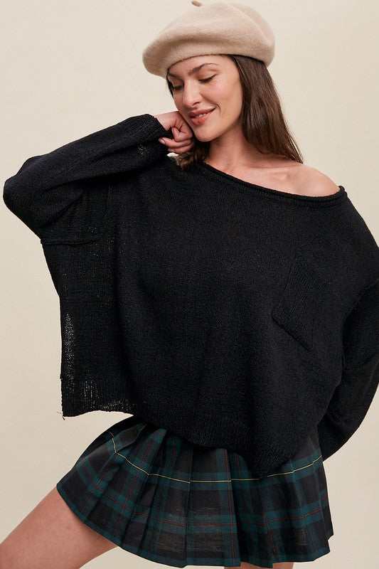 Light Weight Crop Knit Pullover