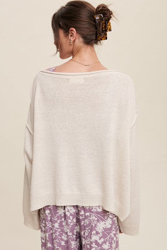 Light Weight Crop Knit Pullover
