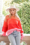 Bold Stripe Oversized Chunky Knit Pullover