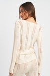 Ladder Sheer Cardigan