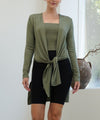 Longline Waist Tie Cardigan