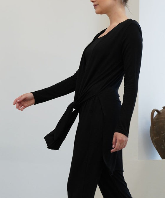 Longline Waist Tie Cardigan