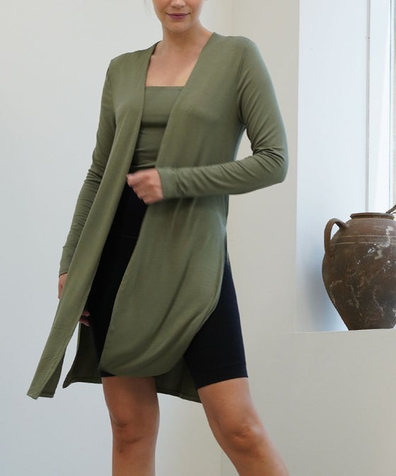 Longline Waist Tie Cardigan