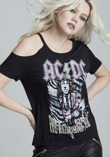  AC/DC Razors Edge Tour Cold Shoulder Tee