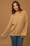 Taupe Balloon Sleeve Sweater