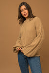 Taupe Balloon Sleeve Sweater
