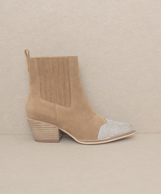 Zuri - Rhinestone Toed Booties