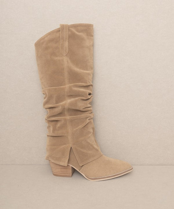 Thea - Fold Over Slit Jean Boots