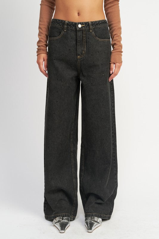 Boyfriend Pants w/Contrast Stitching