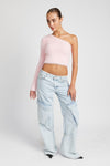 One Shoulder Sweater Top