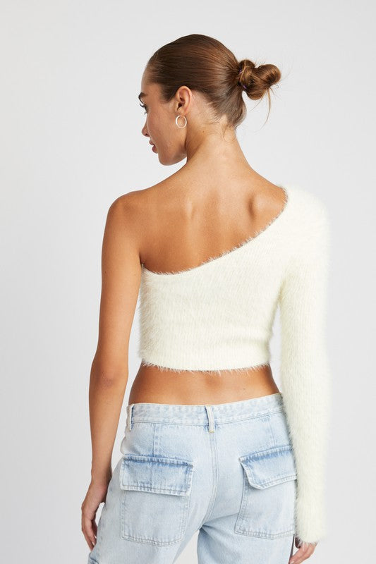 One Shoulder Sweater Top