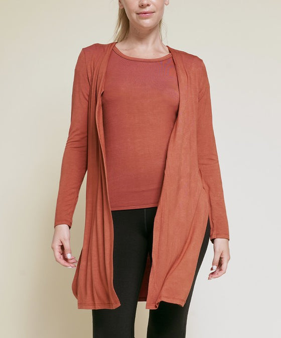 Longline Waist Tie Cardigan