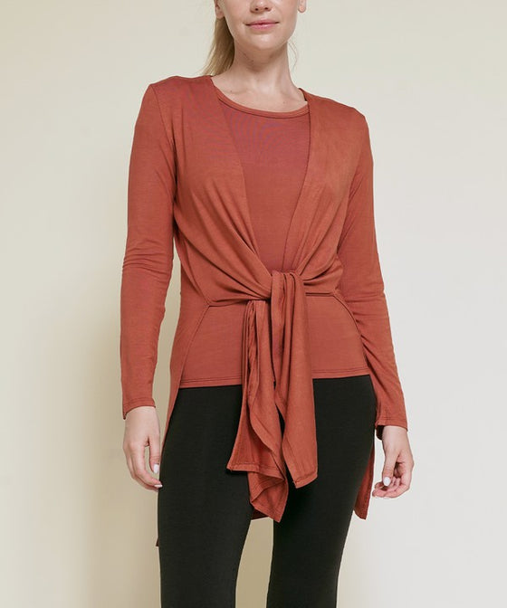Longline Waist Tie Cardigan