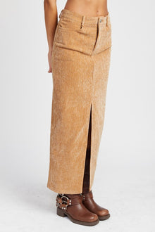  Corduroy Midi Skirt