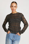 L/S Glitter Crochet Top