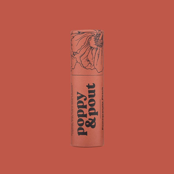 Poppy & Pout Lip Balm-Pomegranate Peach