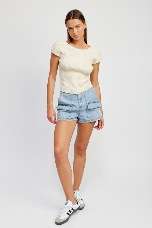 Soft Open Back Top