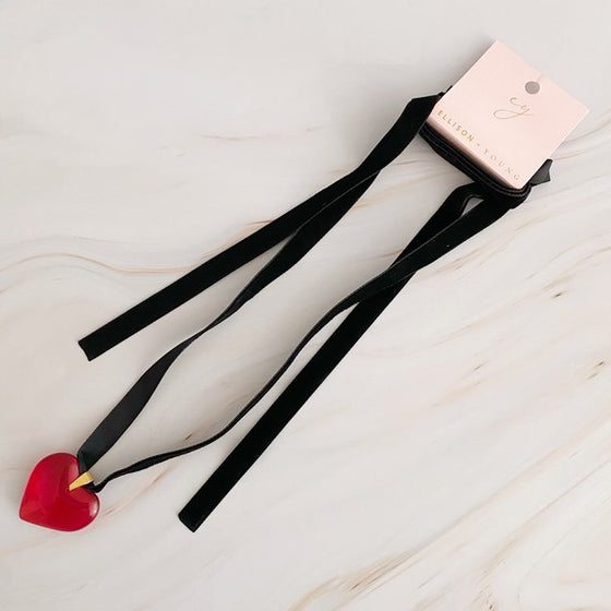 Bold Heart Sash Necklace