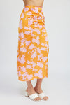 Ruched Contrast Maxi Skirt